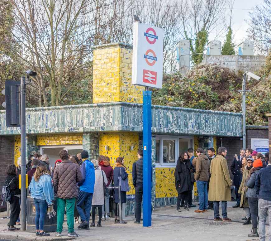 Assemble and Matthew Raw, Clay Station, for Art on the Underground, 2017. Photo by Benedict Johnson